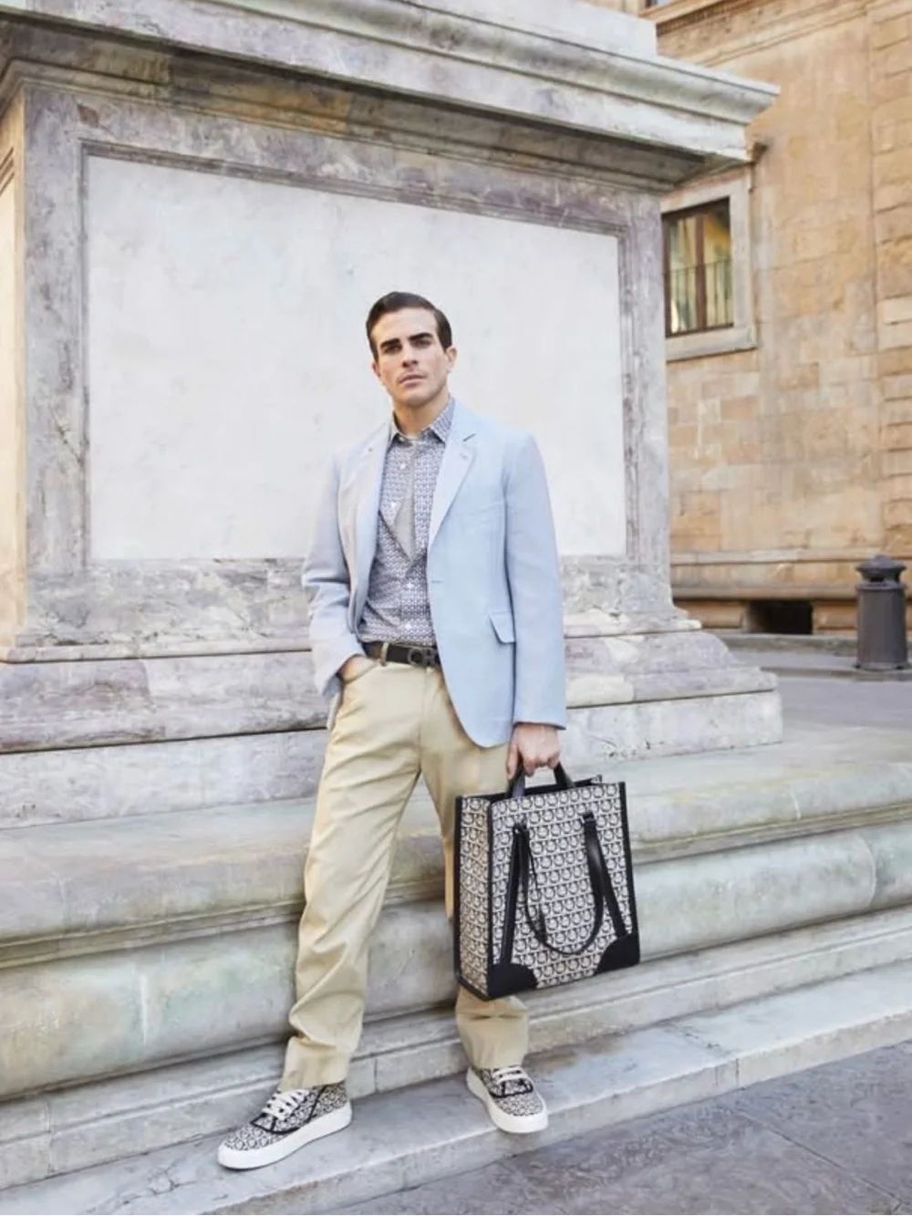 $3000. Salvatore Ferragamo Men’s/Unisex Monogram Tote Bag. Auth. Mint Condition!